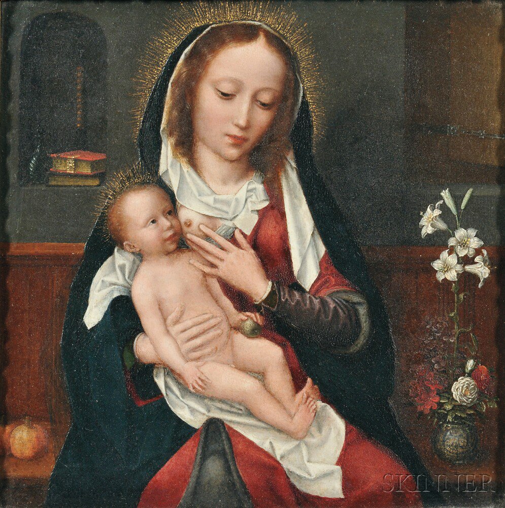 Appraisal: Attributed to Adriaen Isenbrant Flemish - Madonna and Child in