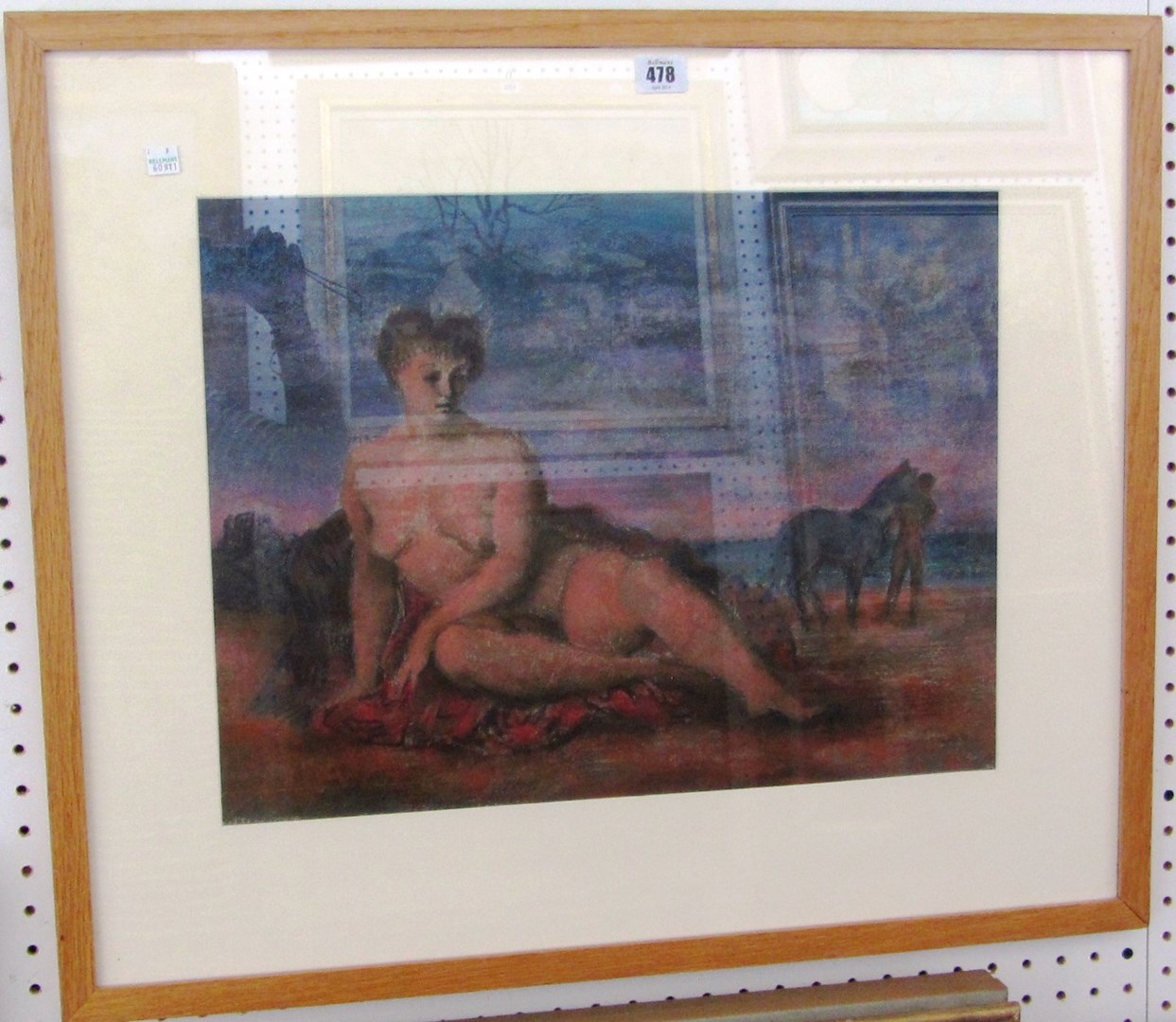 Appraisal: Morris Kestelman - Figure on the beach pastel signed cm