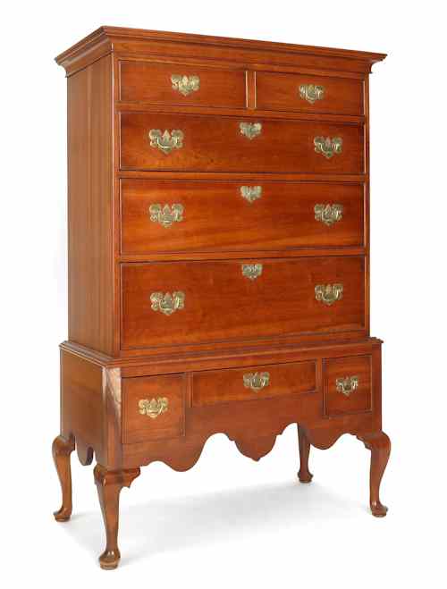 Appraisal: Stickley cherry highboy h w