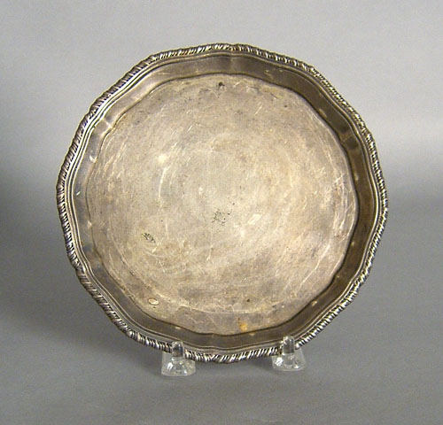 Appraisal: English silver salver early th c dia approx troy oz