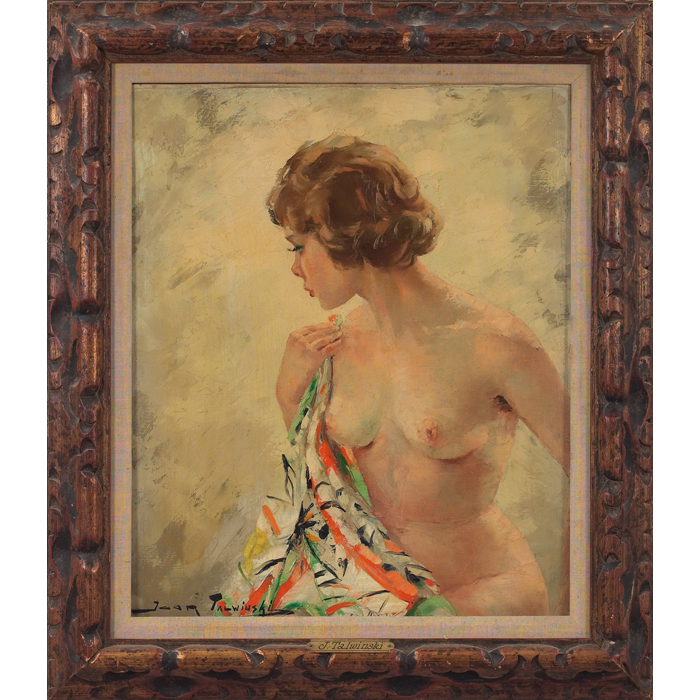 Appraisal: Igor Talwinski Polish b Nude c oil on canvas x