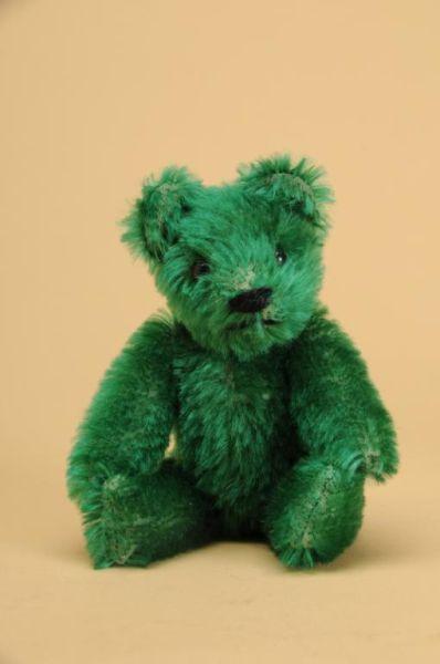 Appraisal: Green Schuco Bear Germany ca unusual green mohair jointed bear