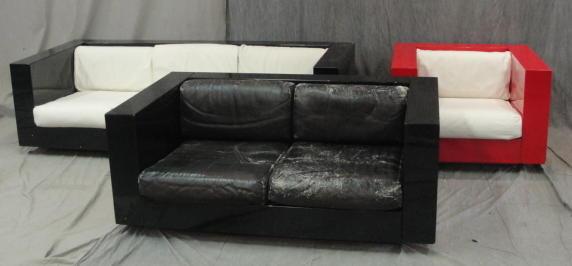 Appraisal: Piece Midcentury Italian Sofa Set Sofa- w x d x