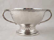 Appraisal: A two handled silver bowl Sheffield cm across wt gms