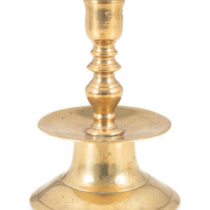 Appraisal: A Continental Brass Heemskirk Candlestick Likely Dutch Early th Century