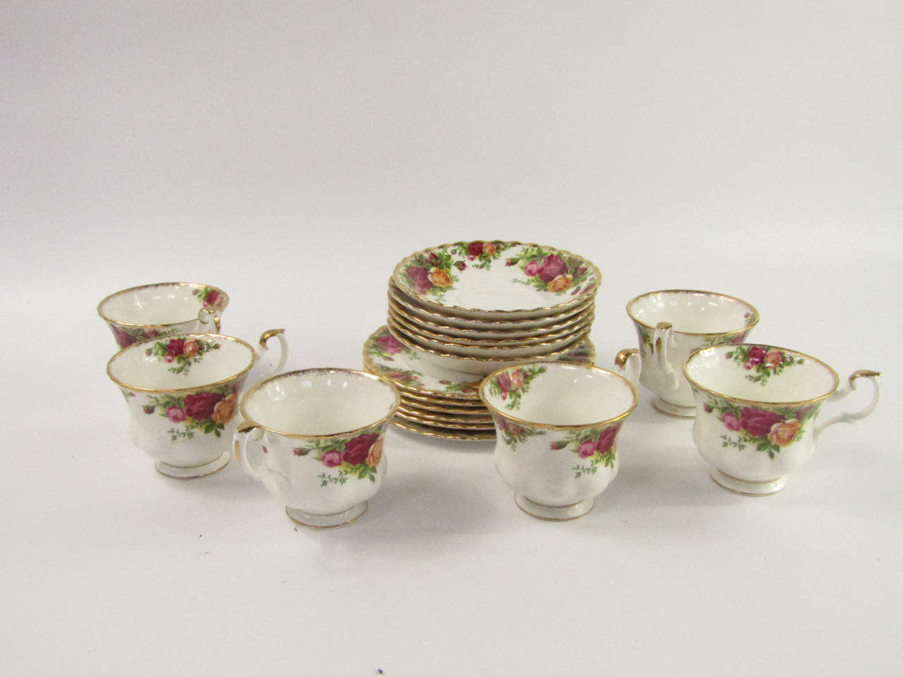 Appraisal: A Royal Albert porcelain part tea service decorated in the