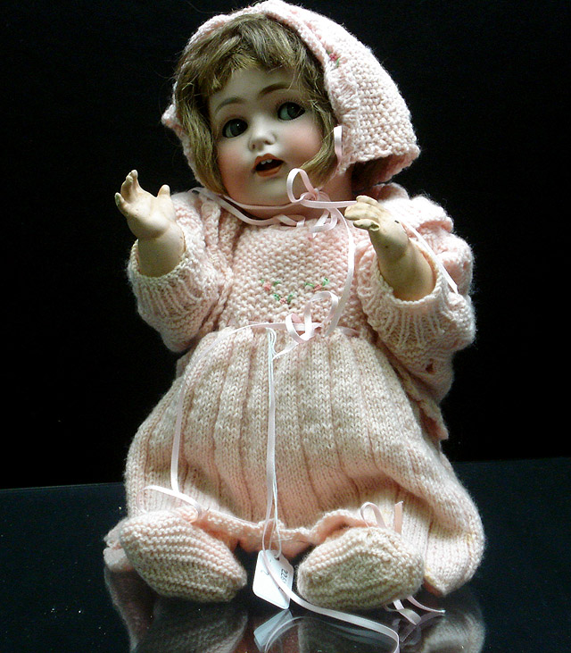 Appraisal: A Kestner character baby with bisque head original wig flirty