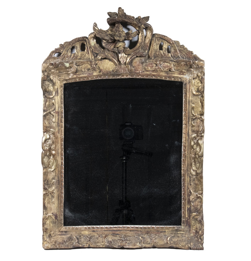 Appraisal: ITALIAN GILTWOOD MIRROR th c Carved and Gilded Rectangular Framed