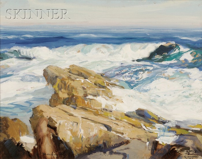 Appraisal: Jay Hall Connaway American - Rocks and Surf at Monhegan