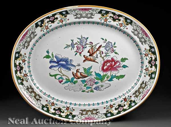 Appraisal: An English Minton Ironstone Oval Serving Platter bearing registry mark