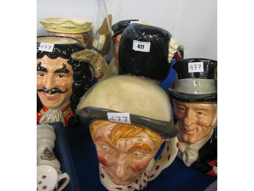 Appraisal: Seven large Royal Doulton character jugs to include Jarge The