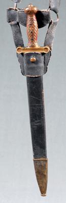 Appraisal: Ames artillery sword with scabbard handle with scaled decoration both