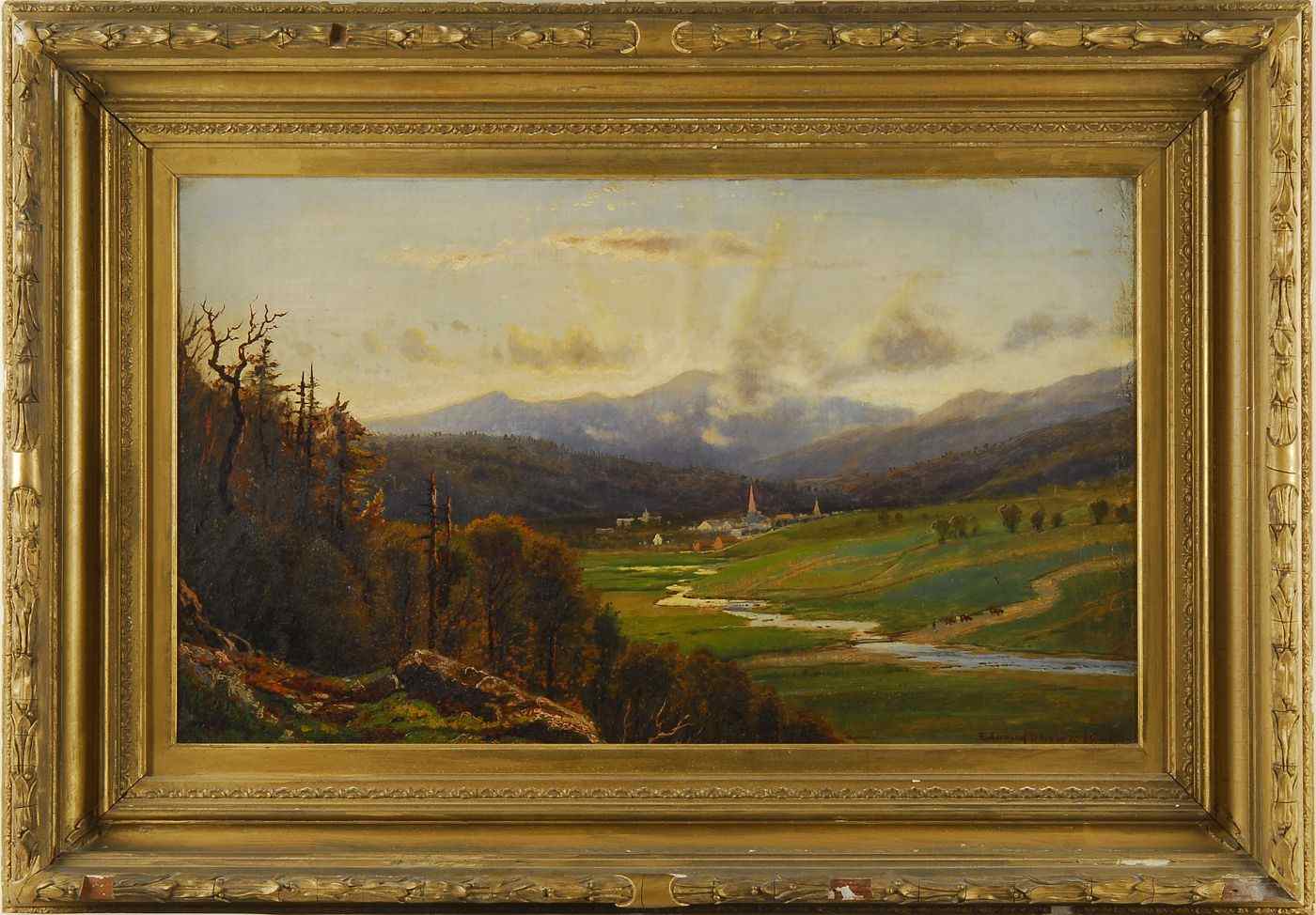 Appraisal: EDMUND DARCH LEWISAmerican - View of Mount Washington Valley Signed