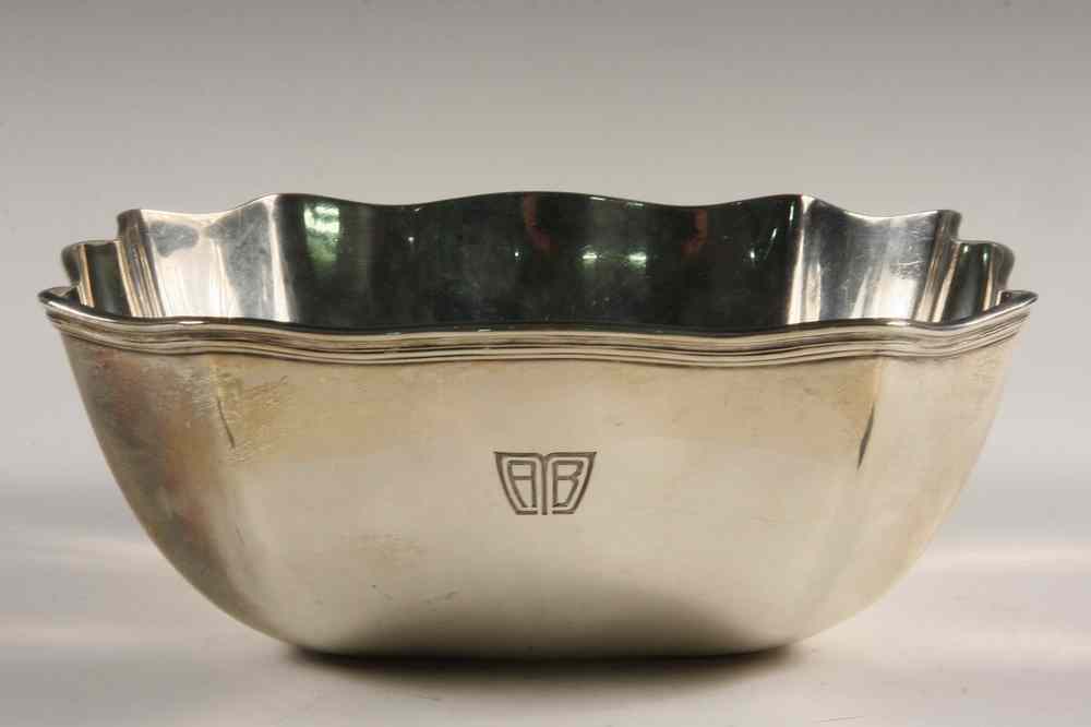 Appraisal: TIFFANY STERLING FRUIT BOWL - Tiffany Square Fruit Bowl in