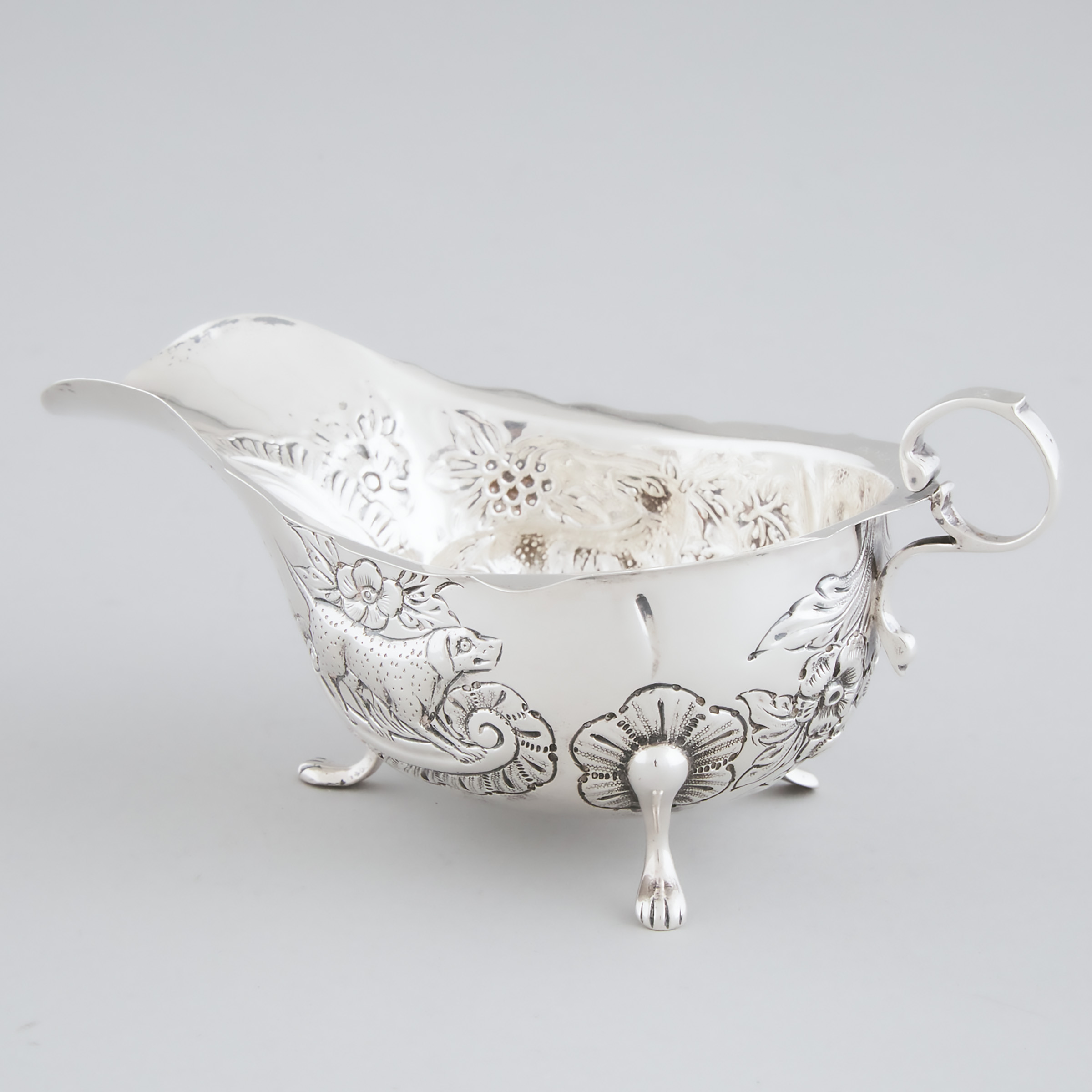 Appraisal: Irish Silver Sauce Boat Sharman D Niell Dublin length in