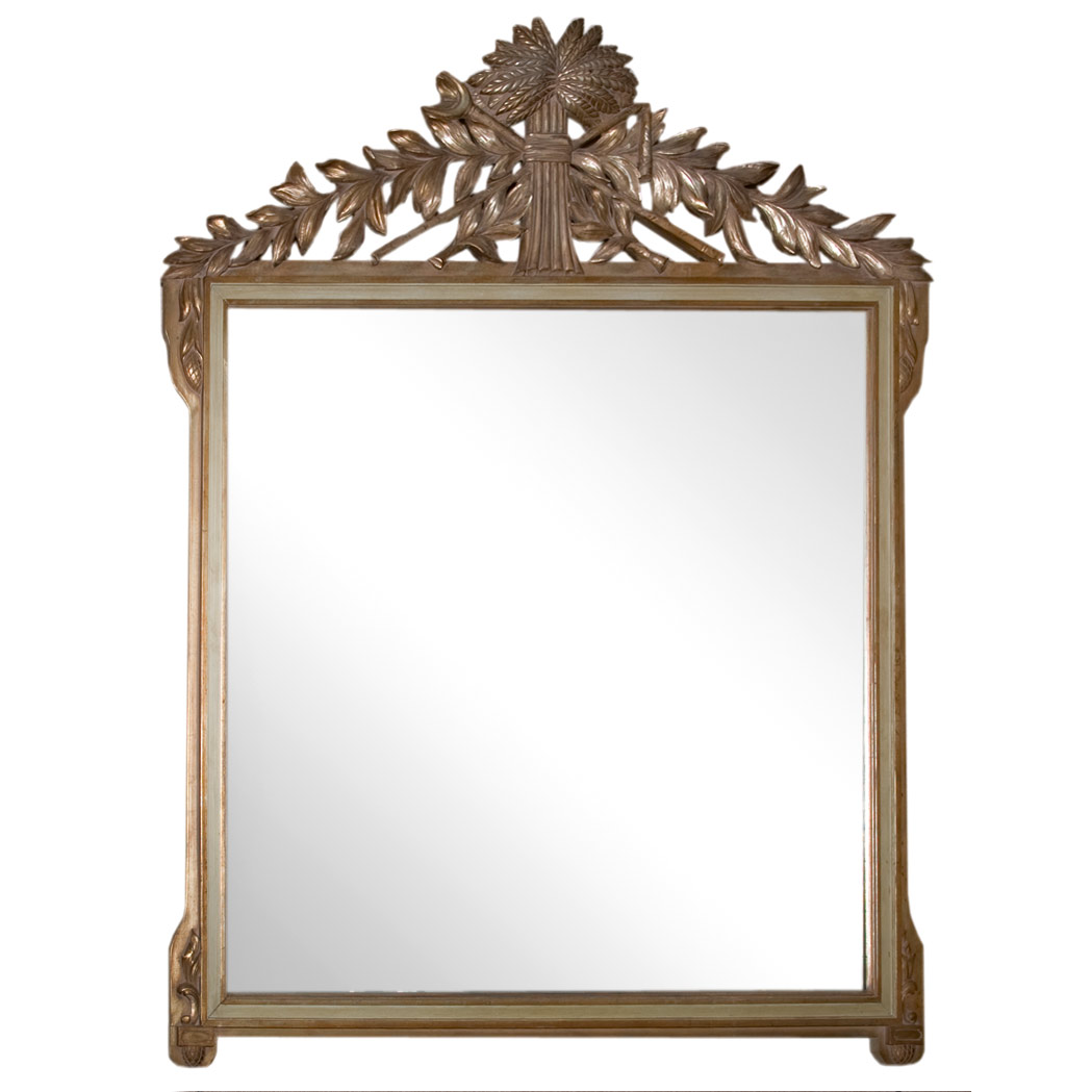 Appraisal: Neoclassical Style Painted Mirror Height inches width inches