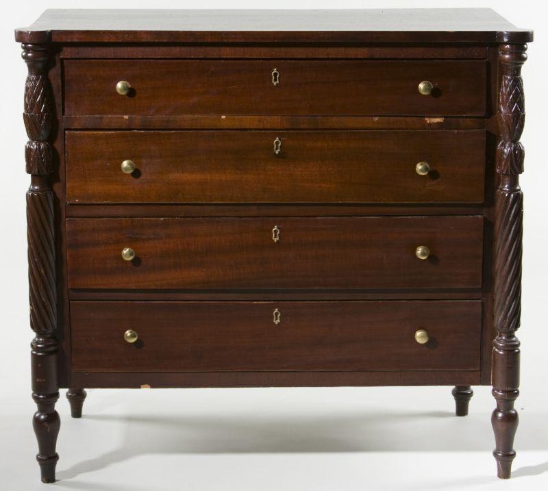 Appraisal: Southern Diminutive Classical Chest of Drawers th century Norfolk Virginia