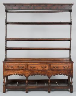 Appraisal: English Dresser with shelves English or Welsh Dish Dresser oak