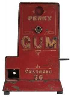 Appraisal: Columbus Vending Co Penny Tab Gum Vendor Columbus ca The