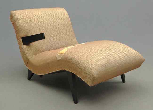 Appraisal: C 's Mid Century chaise lounge with ''W J Sloane''