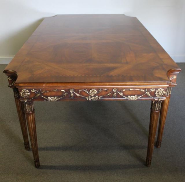 Appraisal: Quality Custom Louis XVI Style Dining Table Great looking with