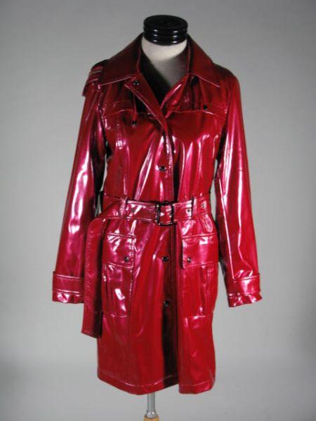 Appraisal: Burberry Ladies Red Trench Style Coat style Backworth color combination