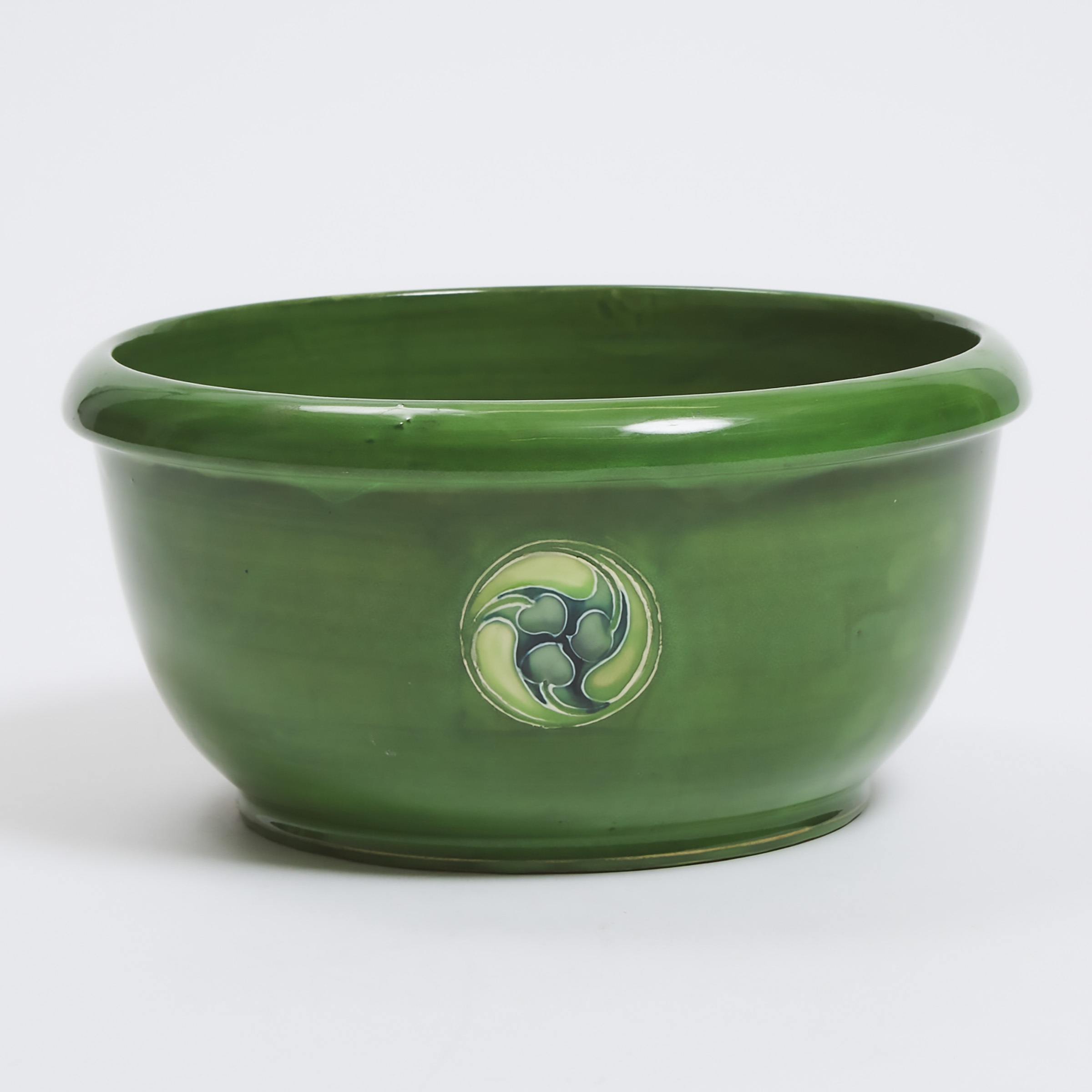 Appraisal: Macintyre Moorcroft Green Flamminian Fruit Bowl c - height in