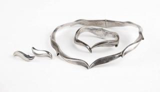 Appraisal: A silver wave set RIC for Erika Hult de Corral