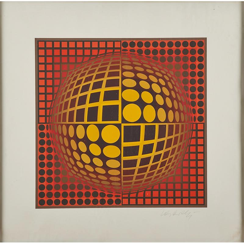 Appraisal: VICTOR VASARELY Hungarian - Condition Report Unnumbered Several specks of