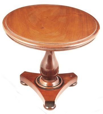 Appraisal: A Victorian mahogany miniature centre table with a circular tilt-top