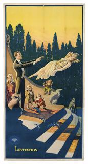 Appraisal: STOCK POSTER Levitation Stock Magic Poster New York Chicago and