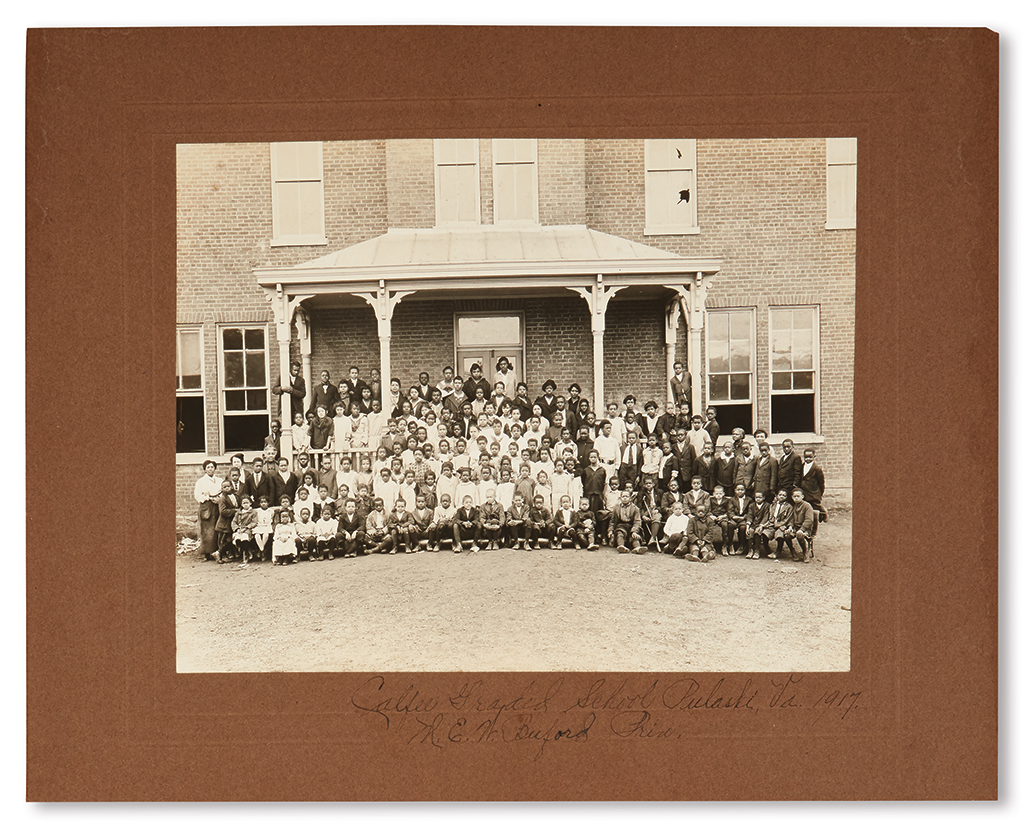 Appraisal: EDUCATION Group photograph of the students of the Calfee Training