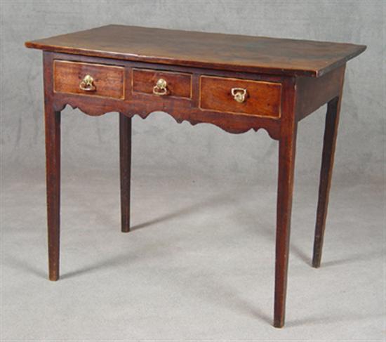 Appraisal: American New England Transitional Hepplewhite Table Circa Bow front top