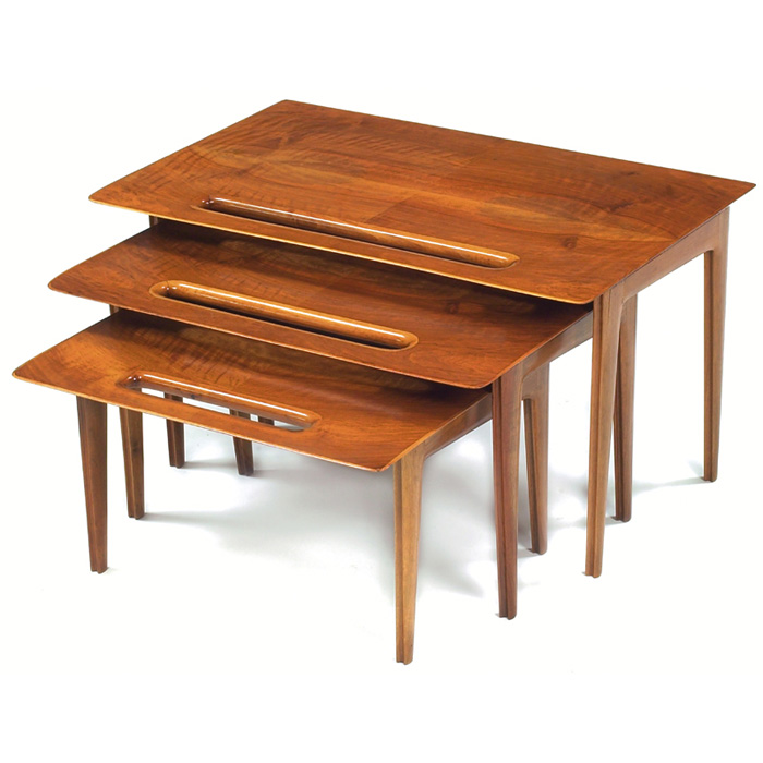 Appraisal: Ico Parisi nesting tables three by Singer and Sons Italian