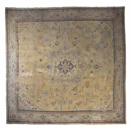 Appraisal: An Oushak Wool Rug mid th century having a beige