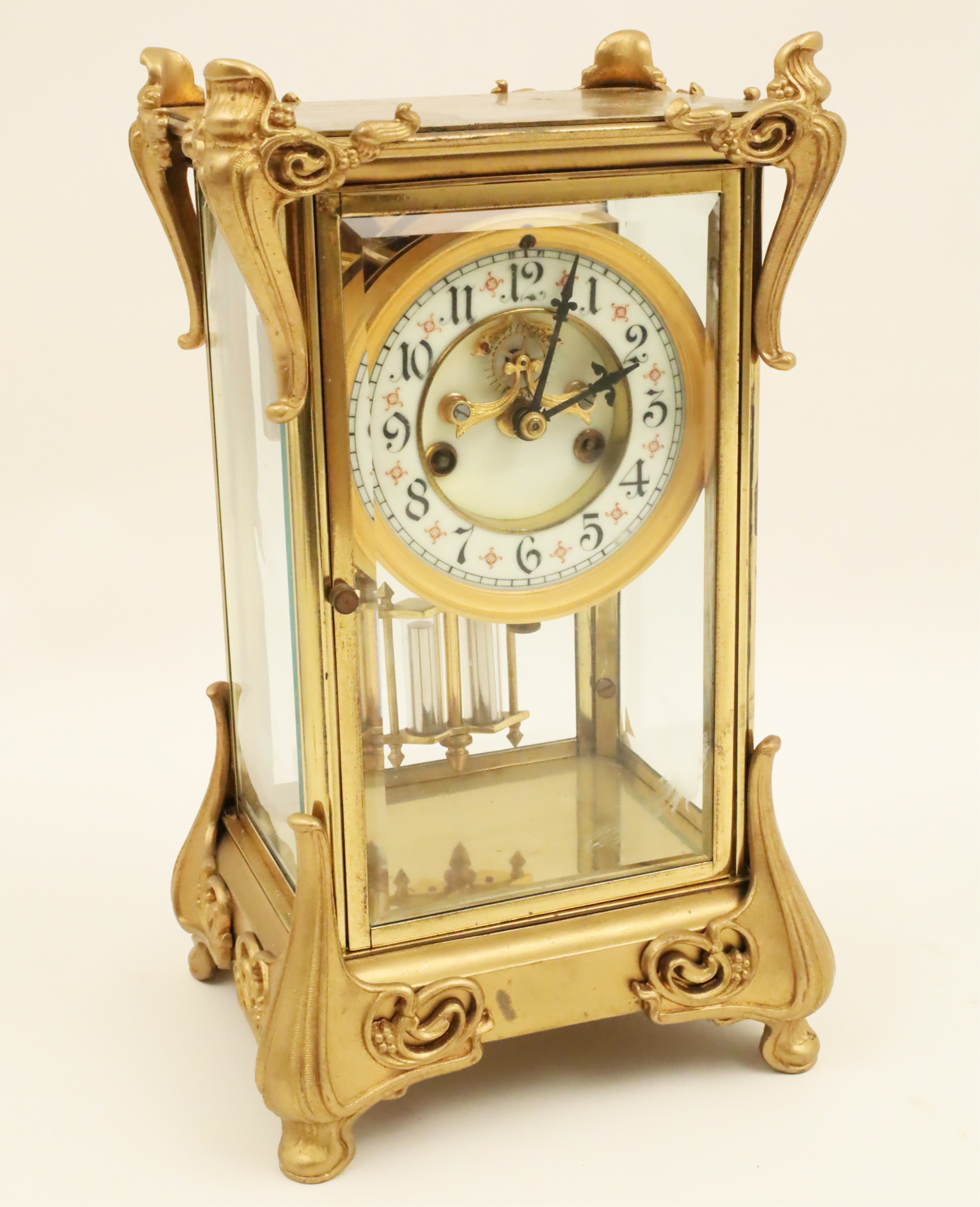 Appraisal: AMERICAN CRYSTAL REGULATOR CLOCK American crystal regulator clock with Art