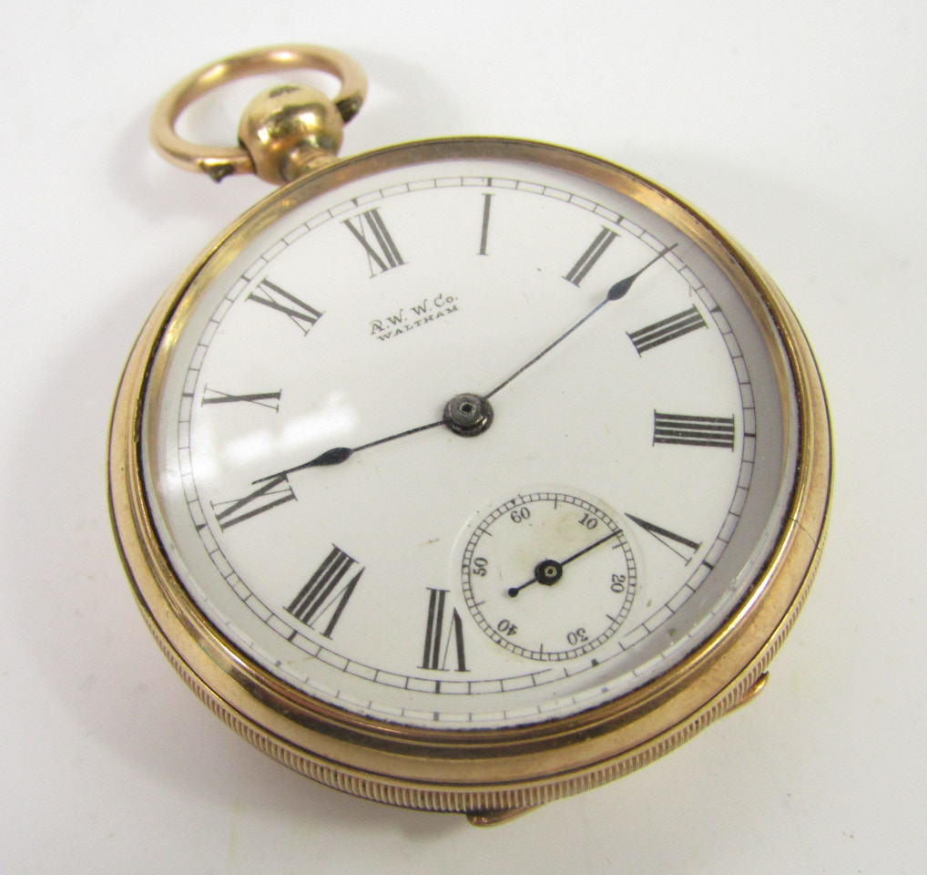 Appraisal: A Waltham lady's gold plated pocket watch open faced key