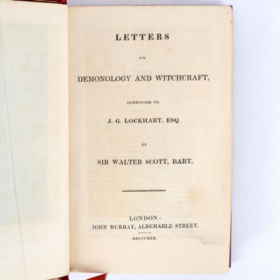 Appraisal: Scott Sir W Letters on Witchcraft illustrated by George Cruikshank