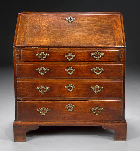 Appraisal: A George III mahogany slant front desk fourth quarter th