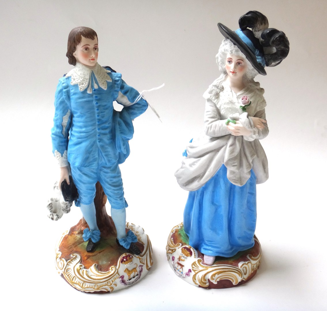 Appraisal: A pair of Continental bisque porcelain figures early th century