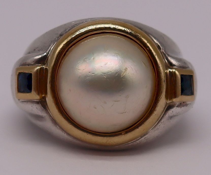 Appraisal: JEWELRY Tiffany Co Sterling kt and Mabe Pearl Ring Tiffany