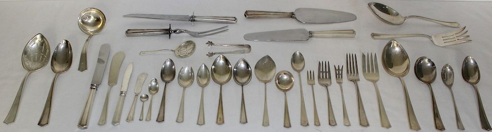 Appraisal: STERLING International Old Deerfield Flatware Includes teaspoons - approx in