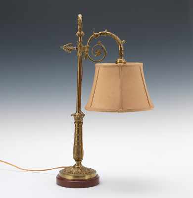 Appraisal: A Cast Bronze Table Lamp Most probably adapted from a