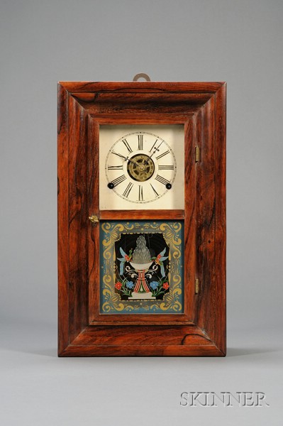 Appraisal: Rosewood Miniature Ogee Clock by Smith Goodrich Bristol Connecticut with