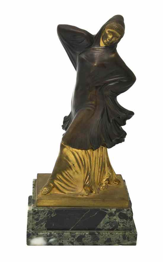 Appraisal: A Bronze Figure of a Woman after Hans Muller depicted