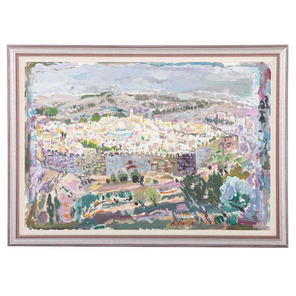 Appraisal: Avraham Binder The Old City oil on canvas Israeli -