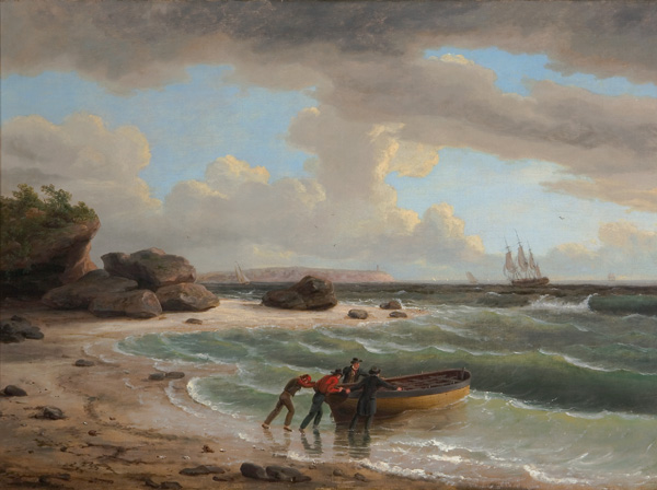 Appraisal: BIRCH THOMAS American - ''Rough Seas Off Headland'' Possibly Gay