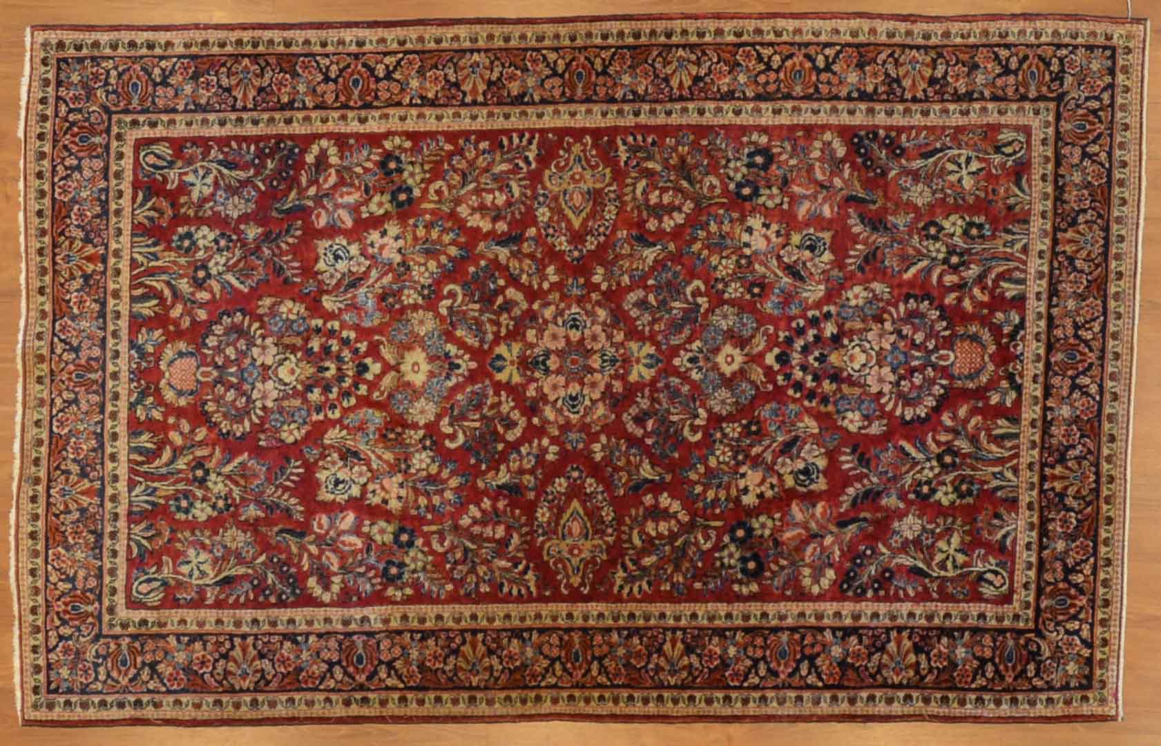 Appraisal: Semi-antique Sarouk rug approx x Iran circa Condition Nice condition