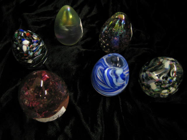 Appraisal: Egg Shaped Art Glass Paperweight most signed