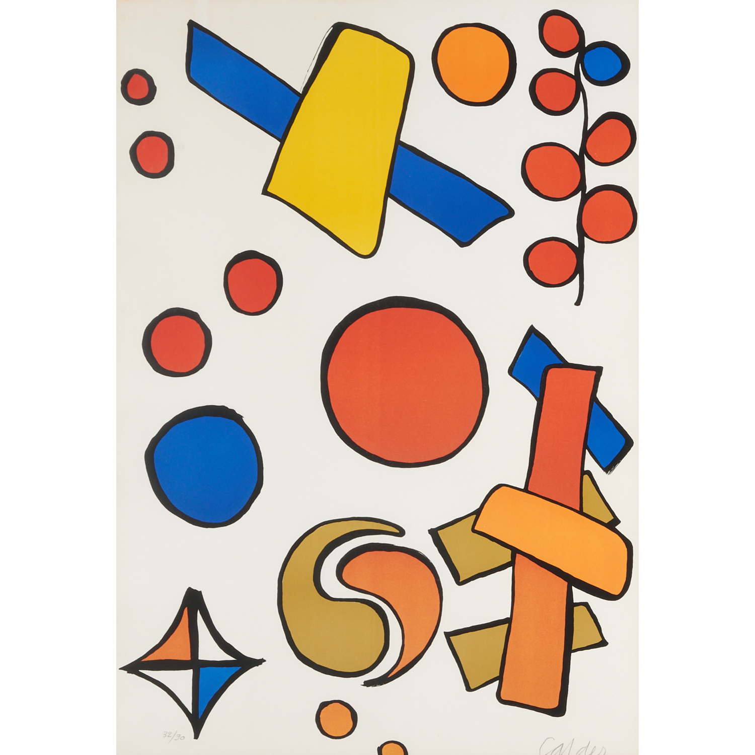 Appraisal: ALEXANDER CALDER COLOR LITHOGRAPH Alexander Calder American - Alphabet Surtout